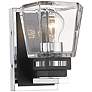 Jackson 8" High Matte Black and Chrome Wall Sconce in scene