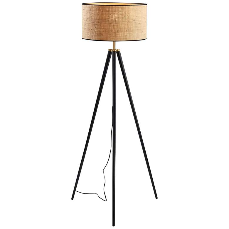 Image 1 Jackson Black Wood Tripod Floor Lamp