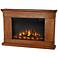 Jackson Collection Slim Pecan Electric Wall Fireplace
