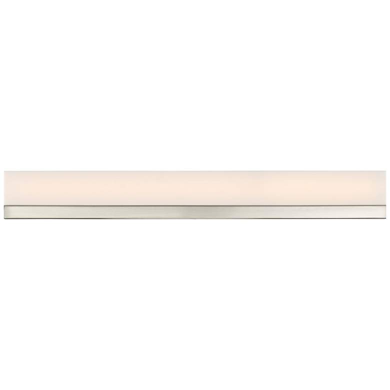 Image 1 Jackson; LED Large Vanity; Brushed Nickel Finish with White Acrylic