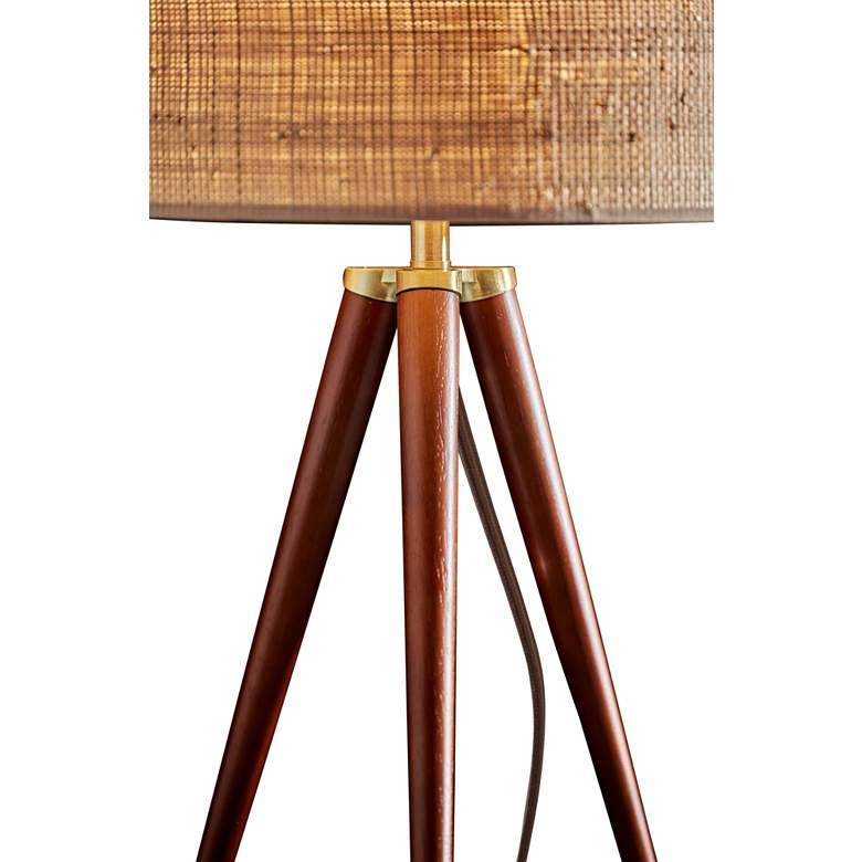 Image 2 Jackson Walnut Wood Tripod Table Lamp more views