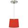 Jaclien 6"W Red and Nickel Freejack Mini Pendant with Canopy