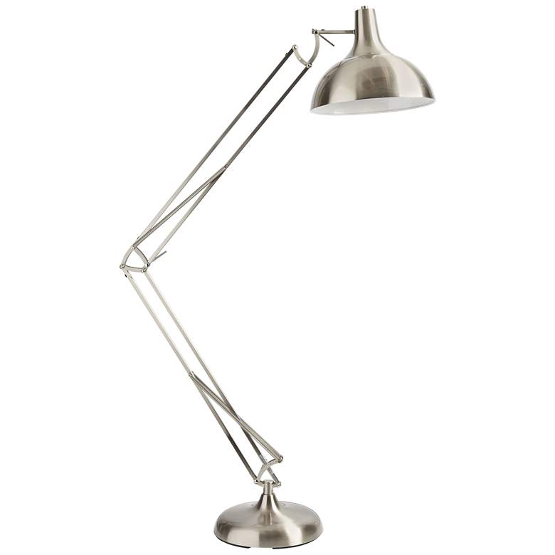 Image 1 Jacob Satin Chrome Metal Adjustable Floor Lamp