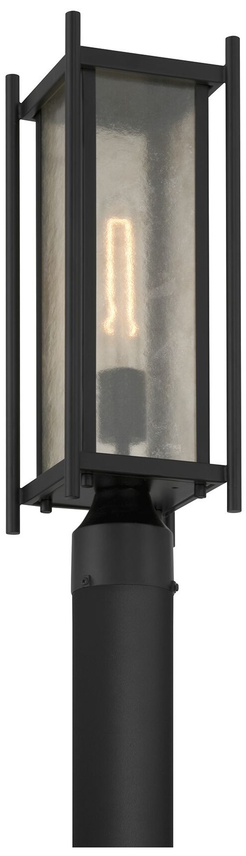 Image 3 Jacobs 1-Light Outdoor Post Lantern in Matte Black more views