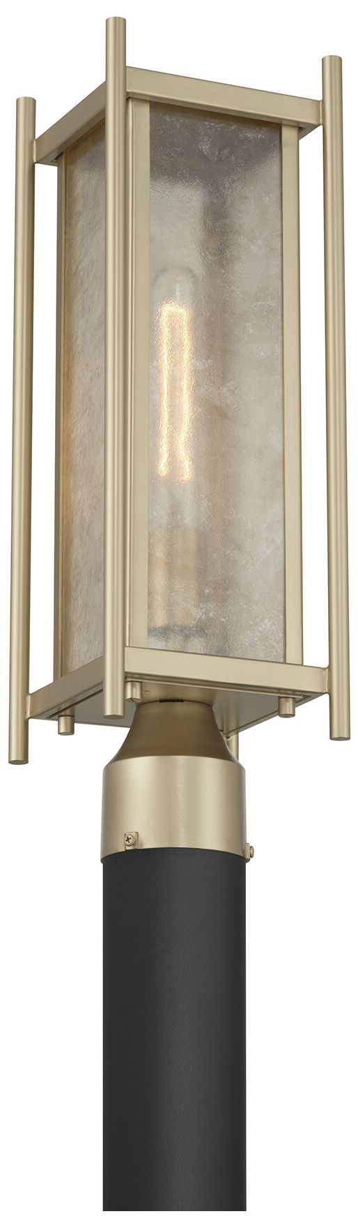 Image 3 Jacobs 1-Light Outdoor Post Lantern in Serene Brass more views