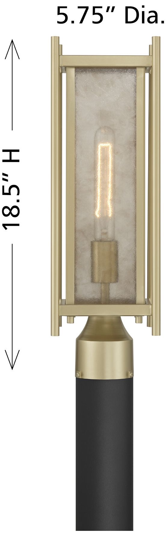 Image 6 Jacobs 1-Light Outdoor Post Lantern in Serene Brass more views