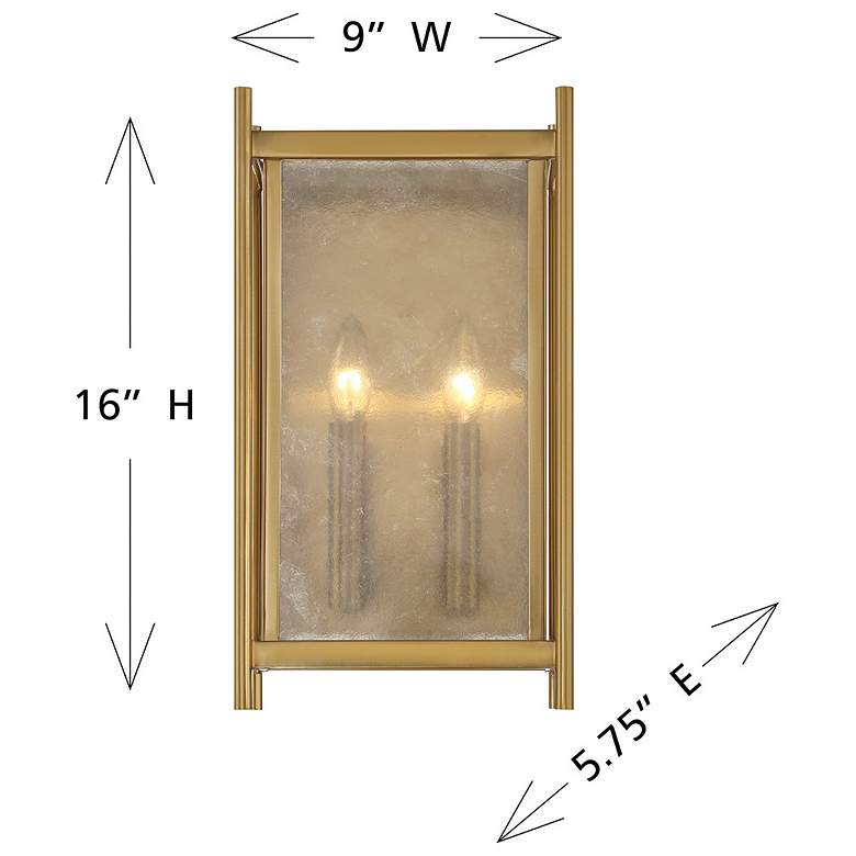 Image 6 Jacobs 2-Light Wall Sconce in Warm Brass more views