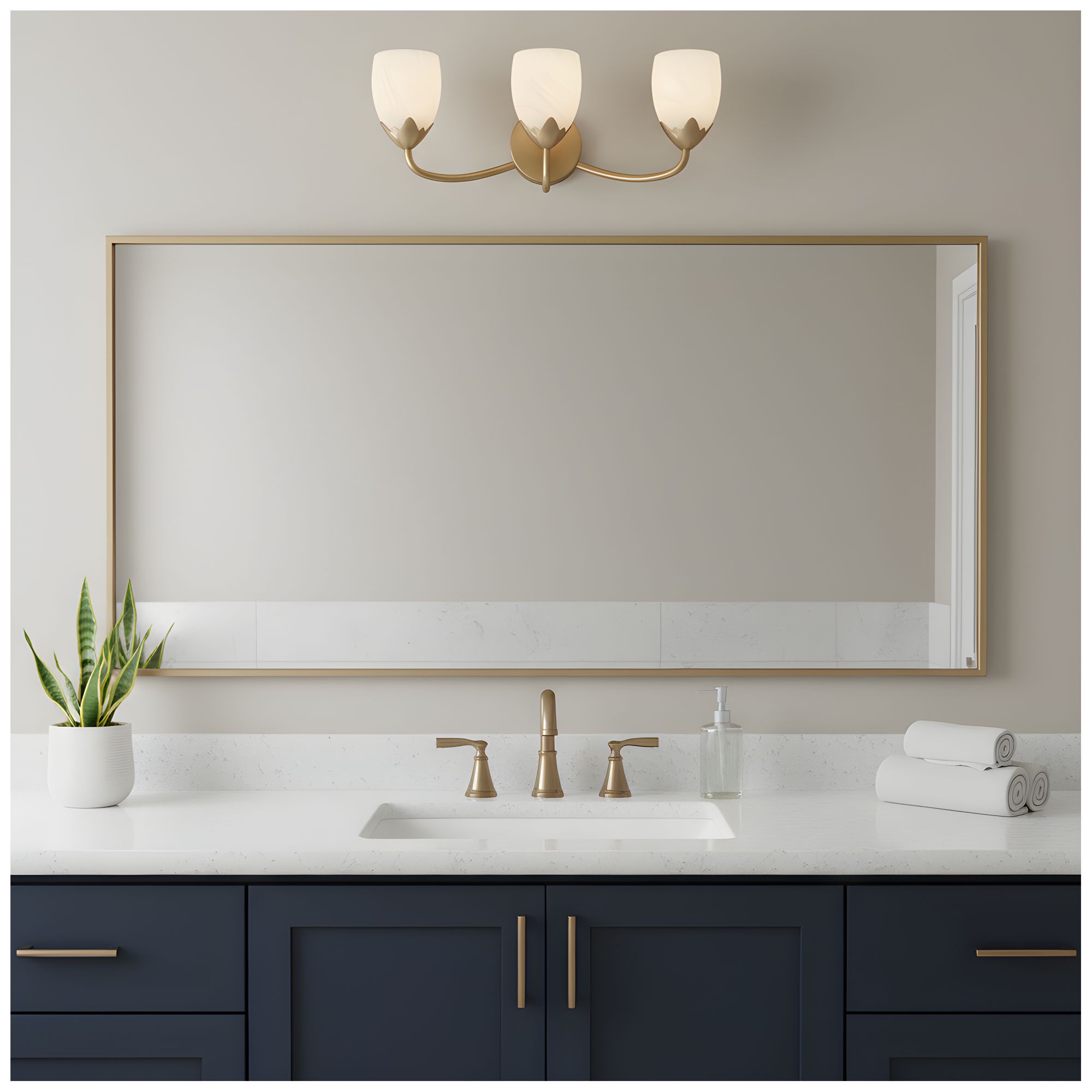 Image 7 Jacobs 3-Light Bronze Gold Vanity Light more views