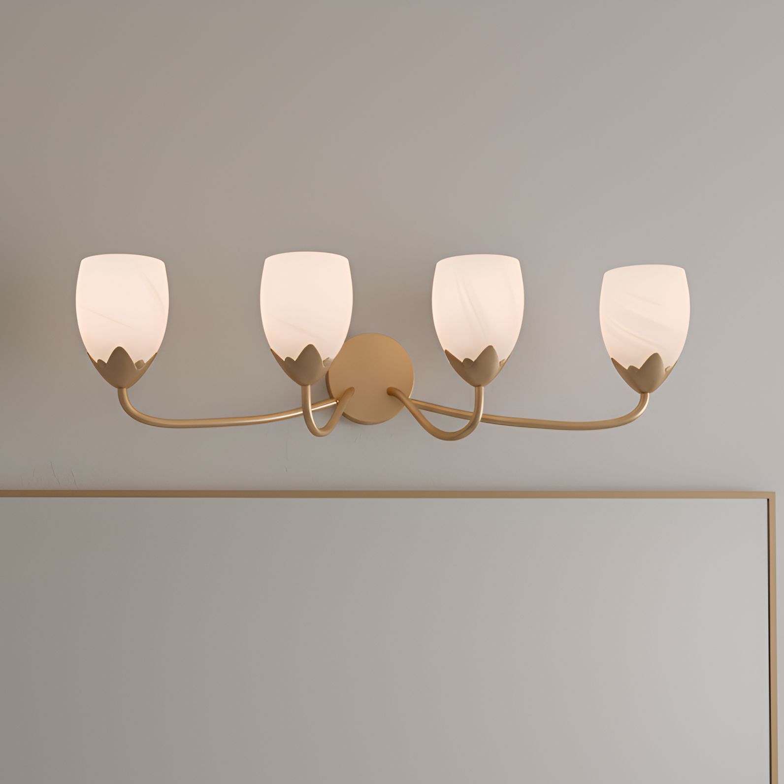 Thumbnail1 of Jacobs 4-Light Bronze Gold Vanity Light