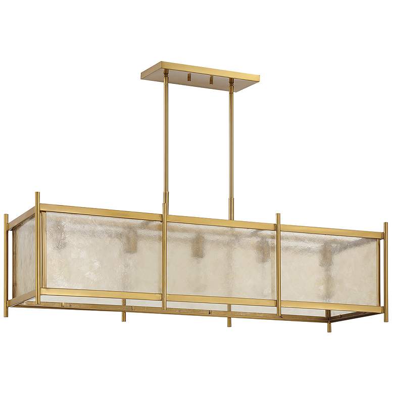 Image 2 Jacobs 5-Light Linear Chandelier in Warm Brass more views
