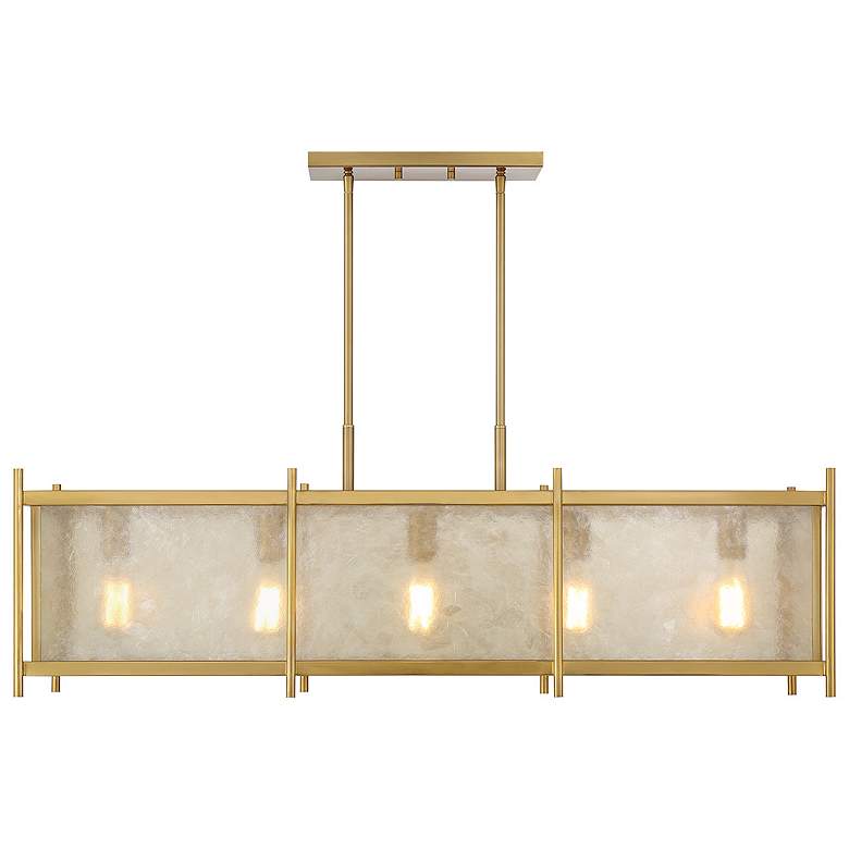 Image 5 Jacobs 5-Light Linear Chandelier in Warm Brass more views