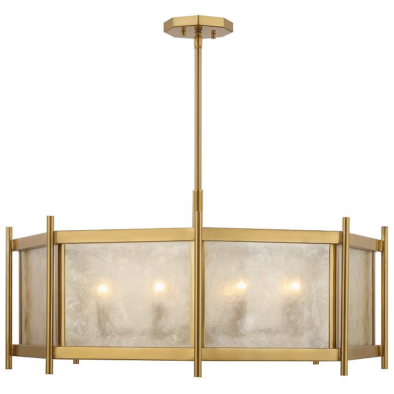 Image 1 Jacobs 8-Light Chandelier in Warm Brass
