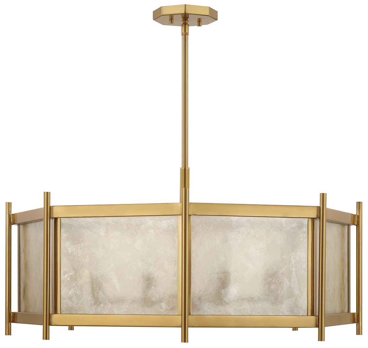 Image 2 Jacobs 8-Light Chandelier in Warm Brass more views