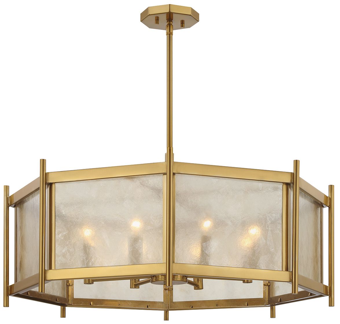 Image 3 Jacobs 8-Light Chandelier in Warm Brass more views