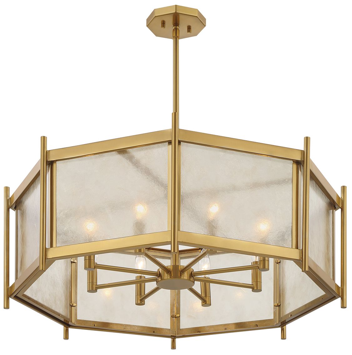 Image 4 Jacobs 8-Light Chandelier in Warm Brass more views