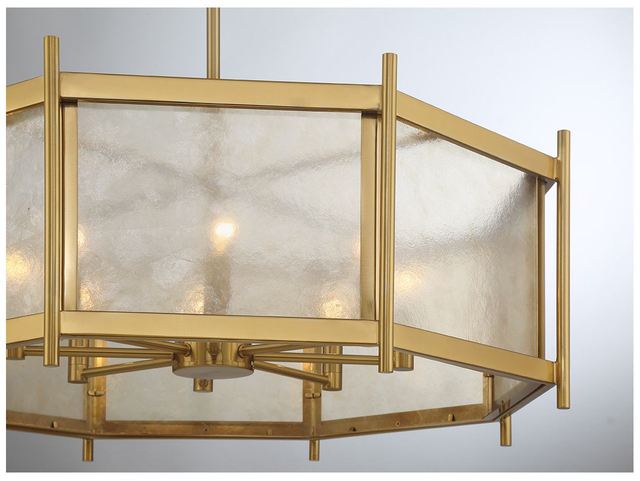 Image 6 Jacobs 8-Light Chandelier in Warm Brass more views