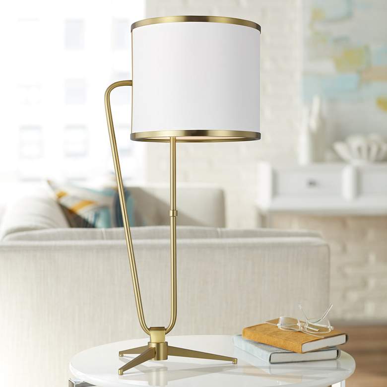 Image 1 Jacobson Burnished Brass Ellen DeGeneres Collection Modern LED Table Lamp