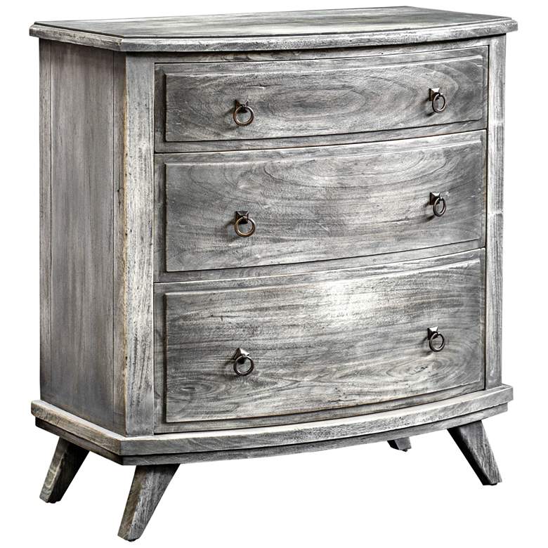 Image 1 Jacoby 32" Wide Burnished Driftwood 3-Drawer Accent Chest