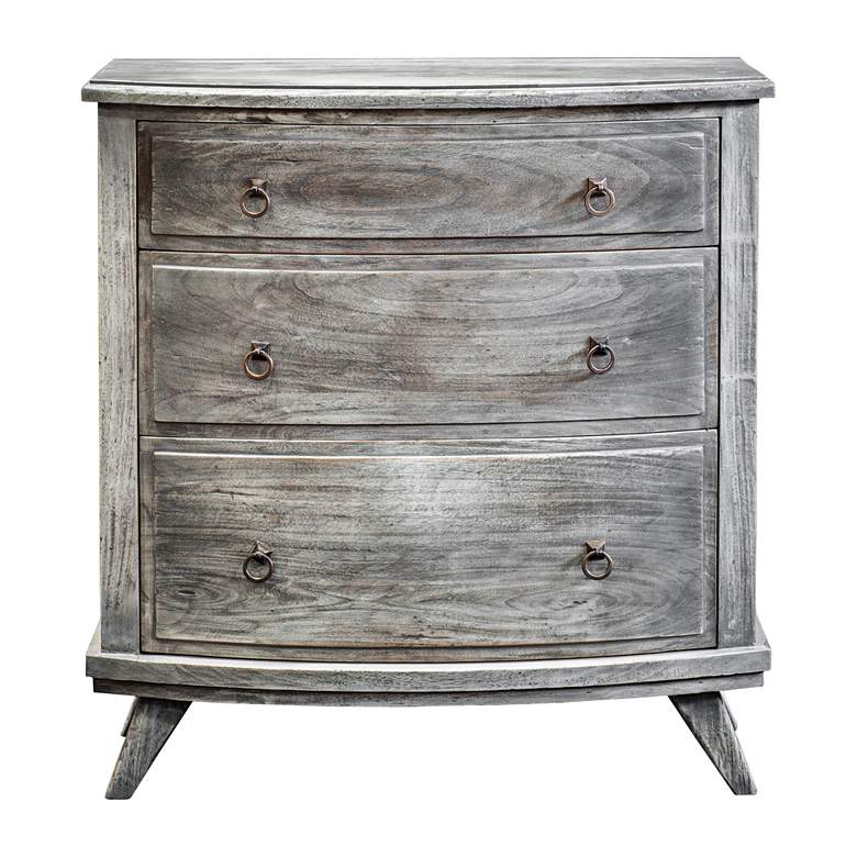 Image 2 Jacoby 32 inch Wide Burnished Driftwood 3-Drawer Accent Chest more views