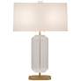 1_Jacqueline Brass Crystal Table Lamp with Oyster Shade