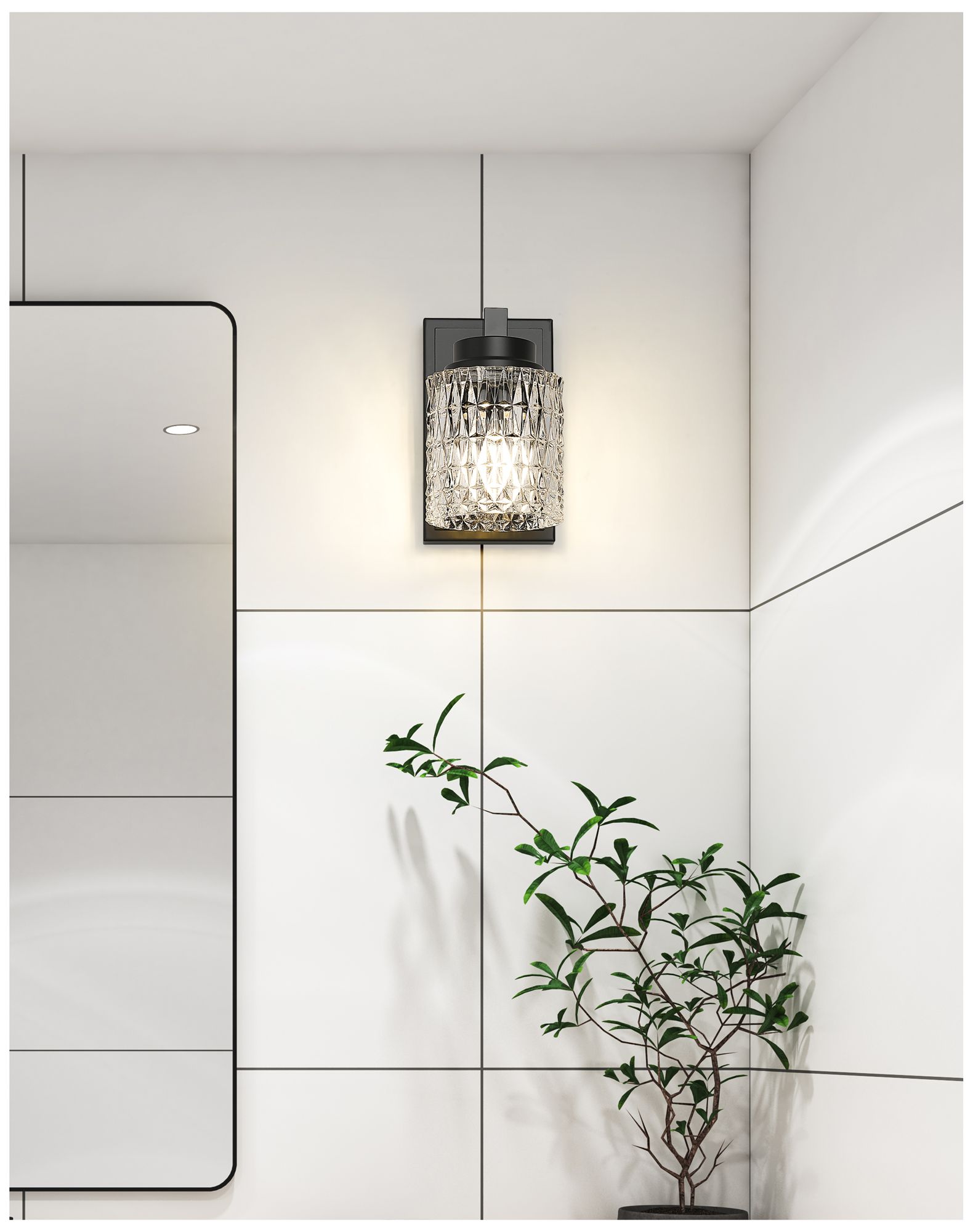 Image 2 Jacqueline by Z-Lite Matte Black 1 Light Wall Sconce more views