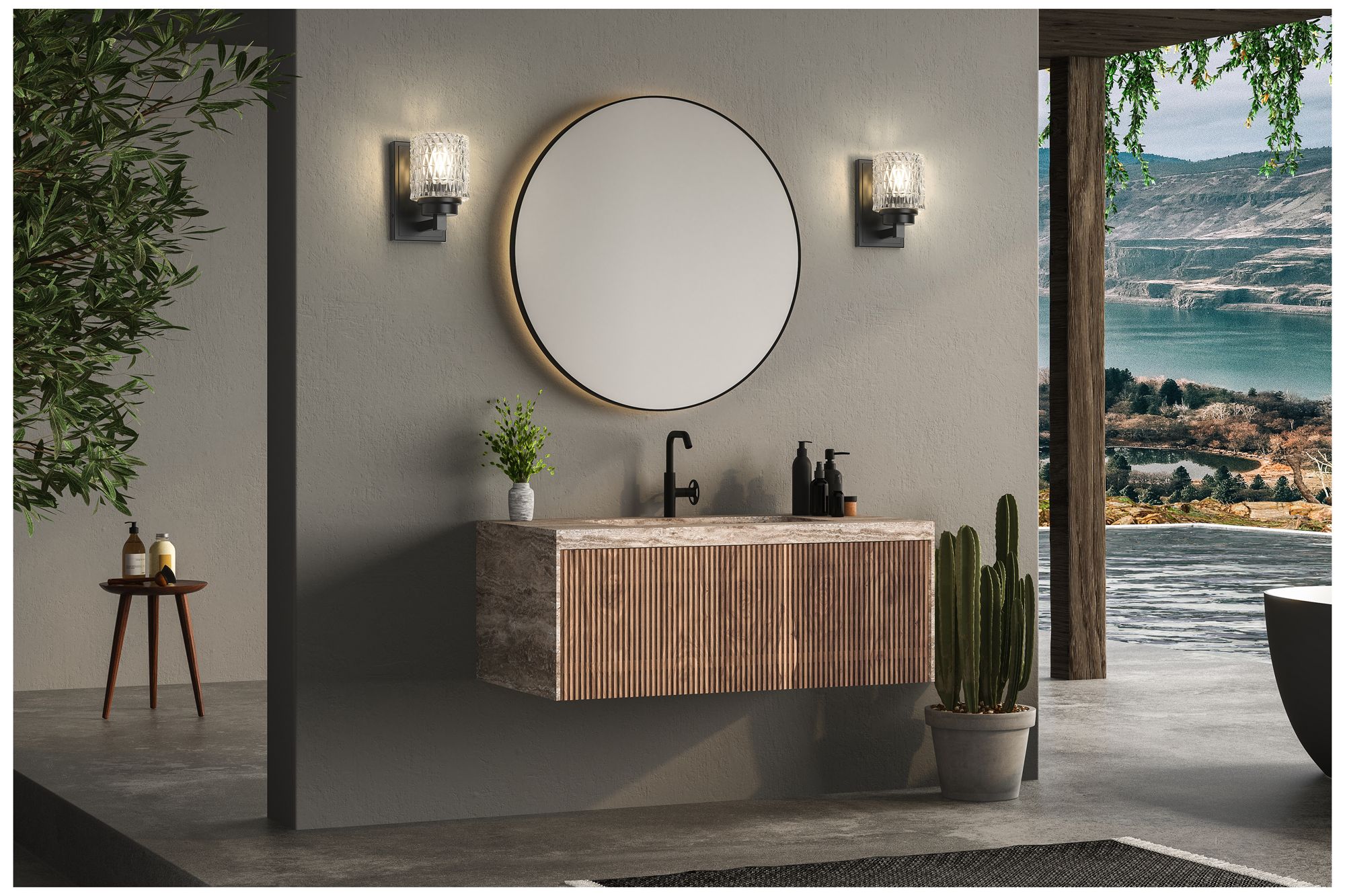 Image 3 Jacqueline by Z-Lite Matte Black 1 Light Wall Sconce more views