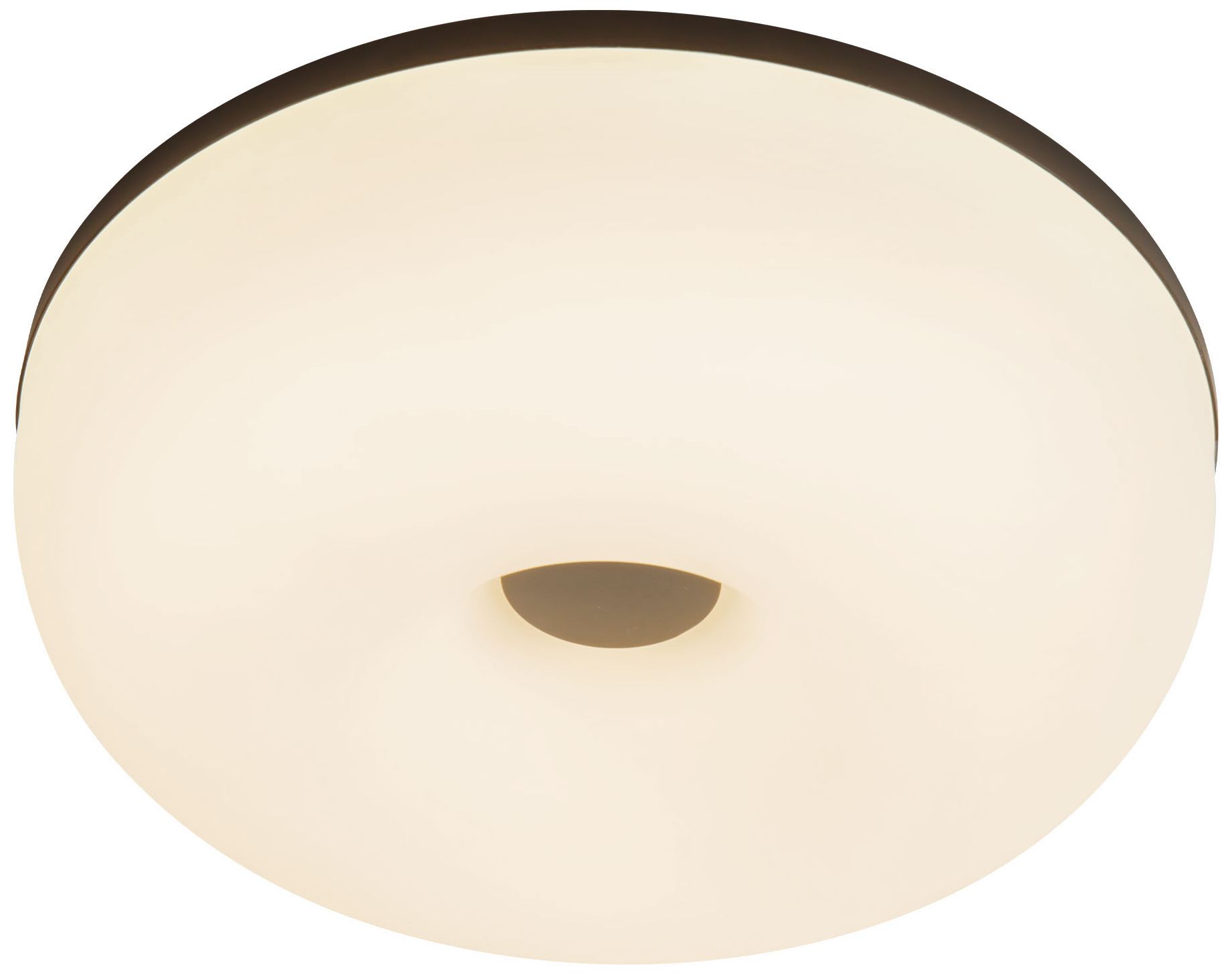 Jada 12-in Black dimmable LED Flush Mount with Matte Opal Glass