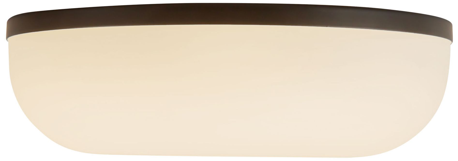 Image 3 Jada 12-in Black dimmable LED Flush Mount with Matte Opal Glass more views