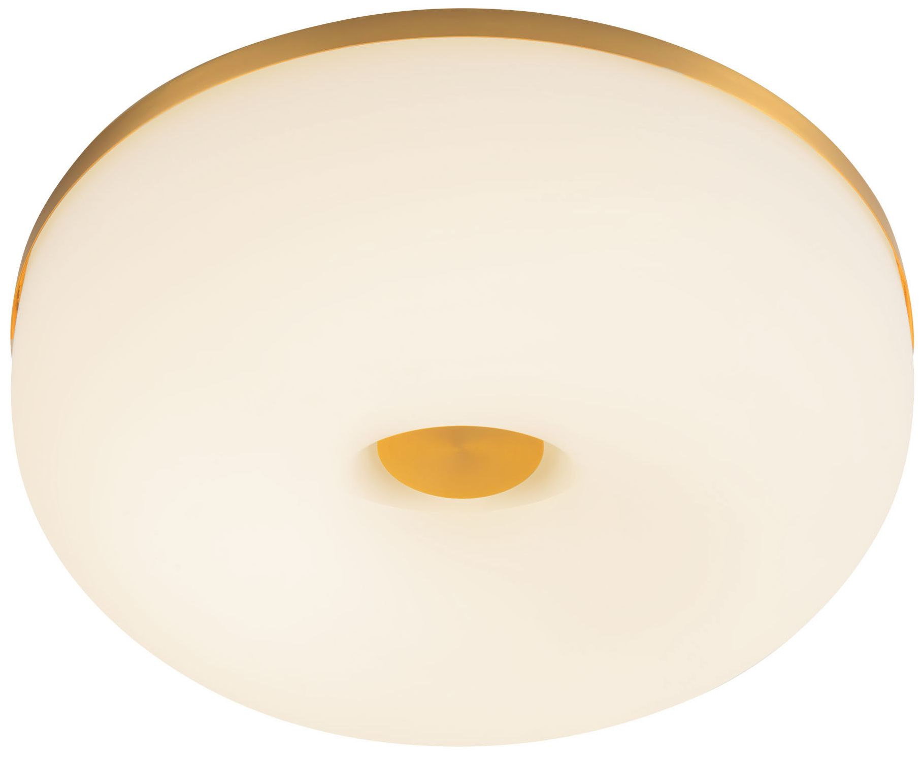 Jada 12-in Brushed Gold dimmable LED Flush Mount with Matte Opal Glass