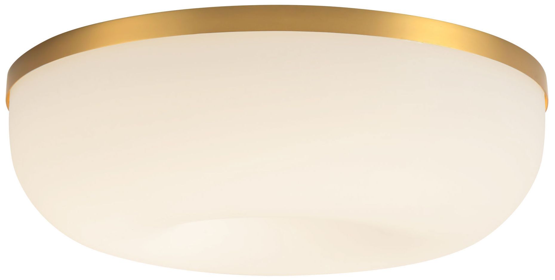 Image 4 Jada 12-in Brushed Gold dimmable LED Flush Mount with Matte Opal Glass more views