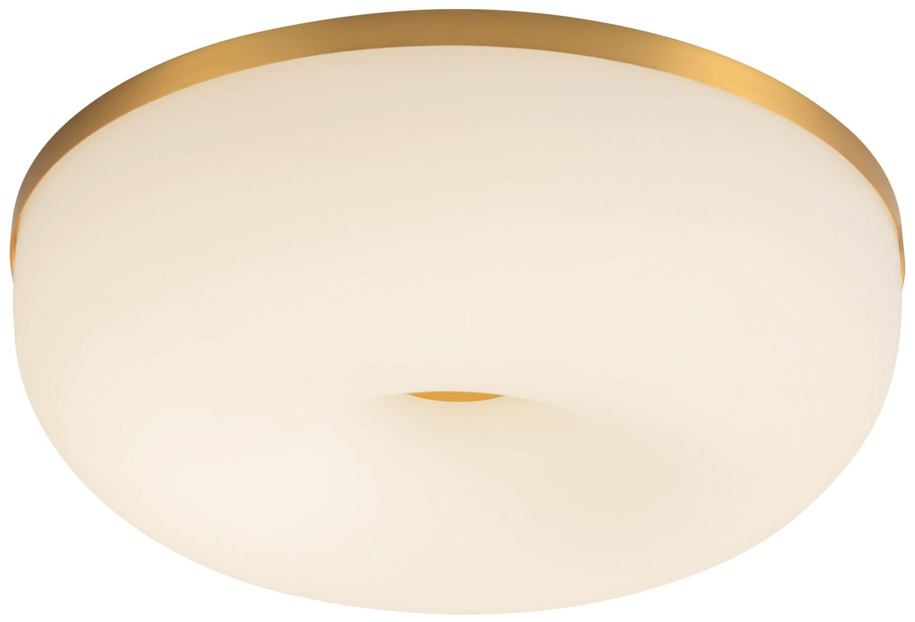 Image 5 Jada 12-in Brushed Gold dimmable LED Flush Mount with Matte Opal Glass more views