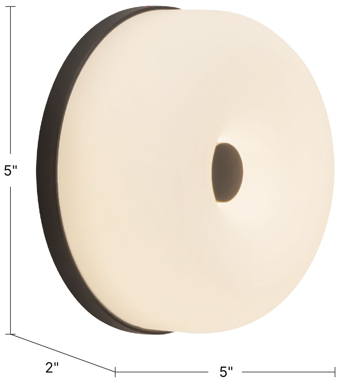 Jada 5-in Black dimmable LED Wall Sconce