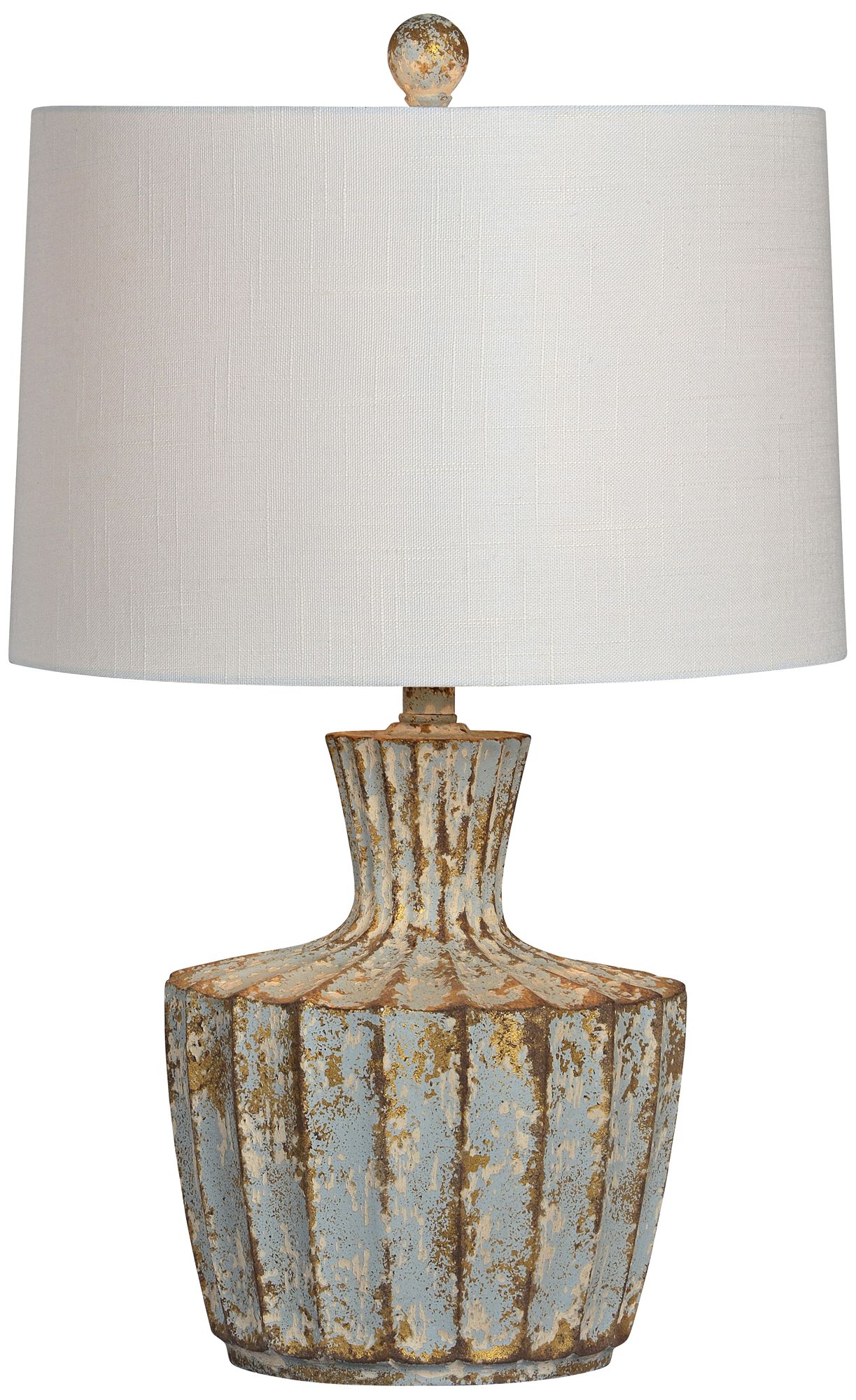 Jada Distressed Periwinkle Modern Vase Table Lamp 87K15 Lamps Plus