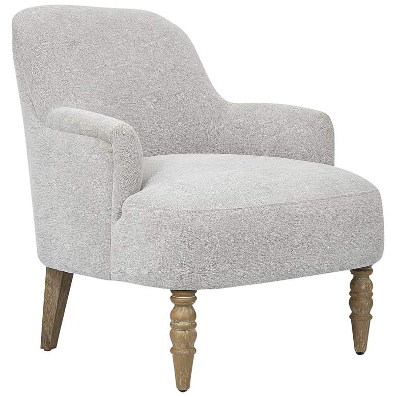 Image 2 Jada Light Gray Woven Dobby Fabric Accent Chair