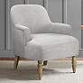 Jada Light Gray Woven Dobby Fabric Accent Chair