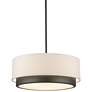 1_Jade 16" Wide Factory Bronze Drum Pendant Light