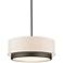 Jade 16" Wide Factory Bronze Drum Pendant Light