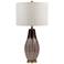 Jaden Java Brown and Antique White Ceramic LED Table Lamp