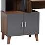 Thumbnail3 of Jaeger 56 3/4" Wide Gray and Brown 3-Shelf Storage Desk more views