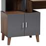 Jaeger 56 3/4" Wide Gray and Brown 3-Shelf Storage Desk