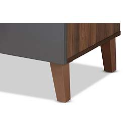 Image5 of Jaeger 56 3/4" Wide Gray and Brown 3-Shelf Storage Desk more views
