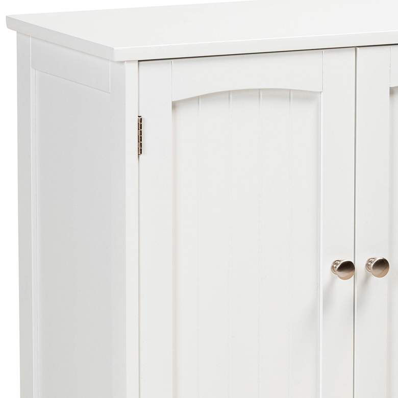 Image 3 Jaela 23 1/2 inchW 2-Door White Wood Bathroom Storage Cabinet more views