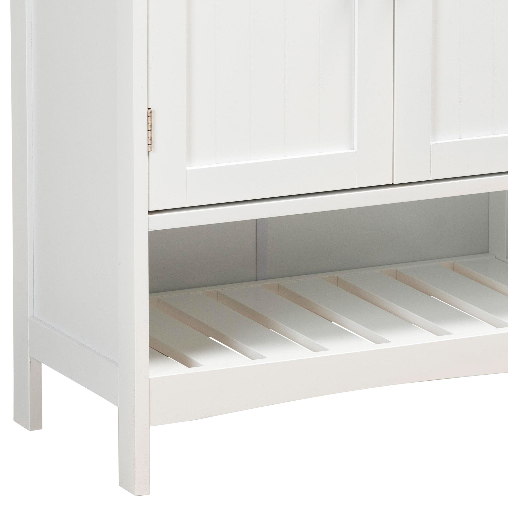 Jaela 23 1/2"W 2Door White Wood Bathroom Storage 781H0