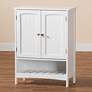 Jaela 23 1/2"W 2-Door White Wood Bathroom Storage Cabinet