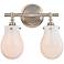 Jaelyn 13" Wide Brushed Nickel 2-Light Bath Light
