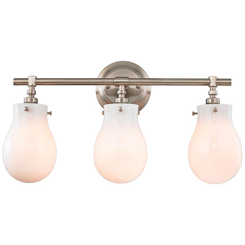 Image 1 Jaelyn 21" Wide Brushed Nickel 3-Light Bath Light