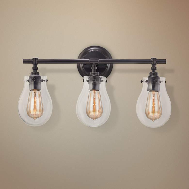 Image 1 Jaelyn 21" Wide Oil Rubbed Bronze 3-Light Bath Light