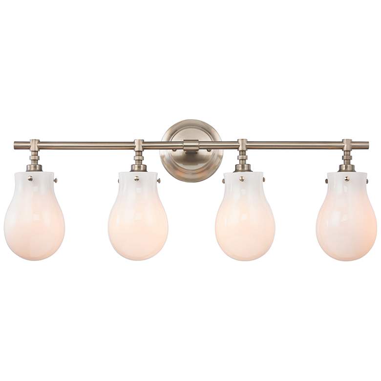 Image 1 Jaelyn 29" Wide Brushed Nickel 4-Light Bath Light