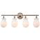 Jaelyn 29" Wide Brushed Nickel 4-Light Bath Light