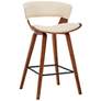 2_Jagger 27" Cream Faux Leather Counter Stool with Footrest
